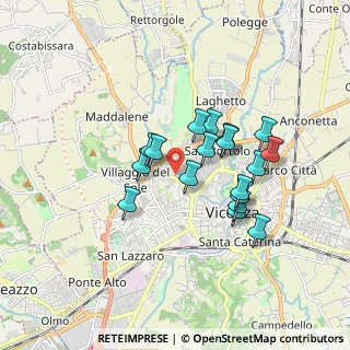 Mappa Via Monte Novegno, 36100 Vicenza VI, Italia (1.42333)
