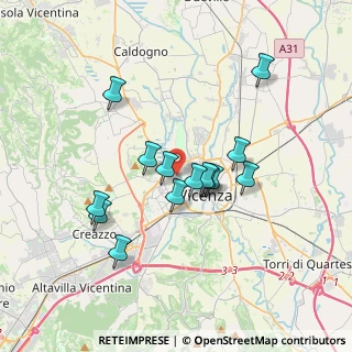 Mappa Via Monte Novegno, 36100 Vicenza VI, Italia (3.01286)
