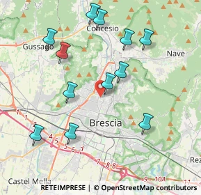 Mappa Via Colonnello Alessandro Bettoni, 25128 Brescia BS, Italia (4.08167)
