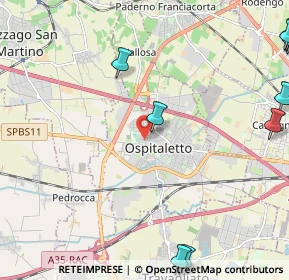 Mappa Via U. Foscolo, 25035 Ospitaletto BS, Italia (3.68154)
