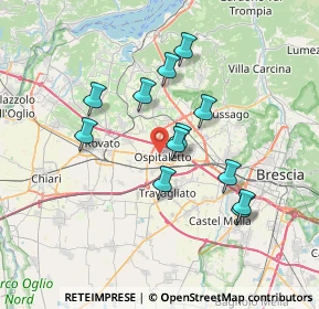 Mappa Via U. Foscolo, 25035 Ospitaletto BS, Italia (6.20917)