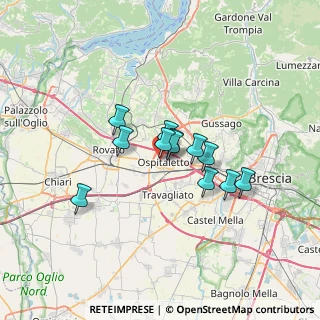Mappa Via U. Foscolo, 25035 Ospitaletto BS, Italia (4.62167)