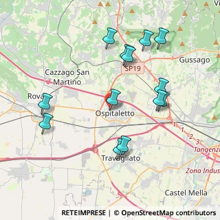 Mappa Via U. Foscolo, 25035 Ospitaletto BS, Italia (4.06538)