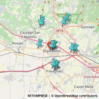 Mappa Via U. Foscolo, 25035 Ospitaletto BS, Italia (3.10923)