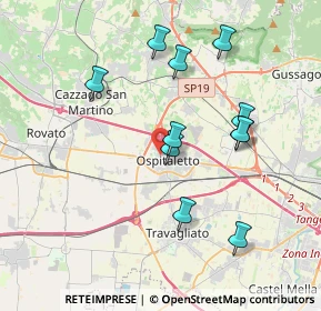 Mappa Via U. Foscolo, 25035 Ospitaletto BS, Italia (3.61545)