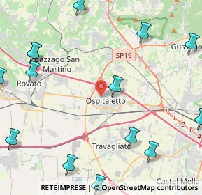 Mappa Via U. Foscolo, 25035 Ospitaletto BS, Italia (6.17786)