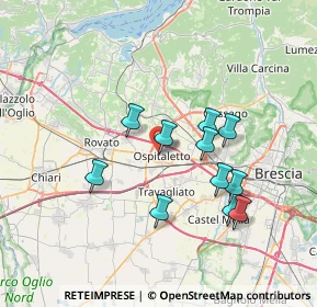 Mappa Via Giosuè Carducci, 25035 Ospitaletto BS, Italia (6.35545)