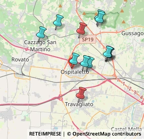 Mappa Via Giosuè Carducci, 25035 Ospitaletto BS, Italia (3.4225)