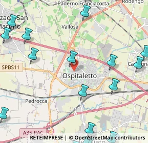 Mappa Vicolo Benaco, 25035 Ospitaletto BS, Italia (3.3675)