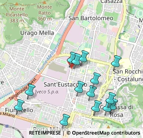 Mappa Poliambulatorio Zadei Clinic, 25128 Brescia BS, Italia (1.08286)