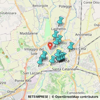 Mappa Via Giuseppe Giacosa, 36100 Vicenza VI, Italia (1.26933)