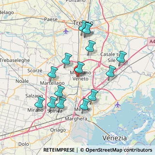 Mappa Via Alessandro Volta, 30037 Mogliano Veneto TV, Italia (7.36133)