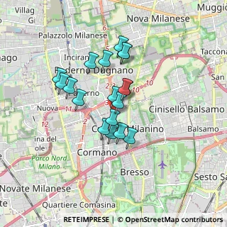 Mappa Via Monte Grappa, 20085 Cusano Milanino MI, Italia (1.33444)