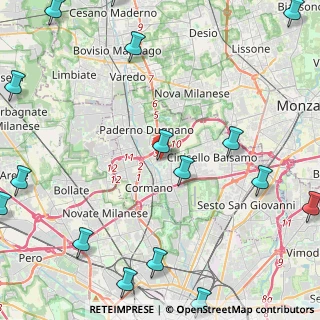 Mappa Via Monte Grappa, 20085 Cusano Milanino MI, Italia (6.78438)