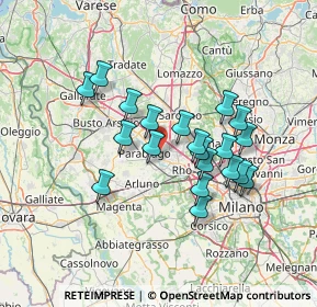 Mappa Via Ariosto, 20014 Nerviano MI, Italia (11.865)