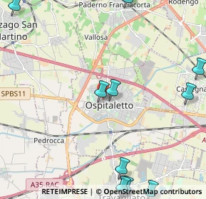 Mappa Via Padule, 25035 Ospitaletto BS, Italia (3.08727)