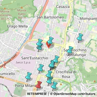 Mappa Via Fausto Gamba, 25128 Brescia BS, Italia (1.124)