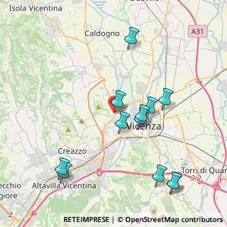 Mappa Via Alessandro Malaspina, 36100 Vicenza VI, Italia (4.31667)