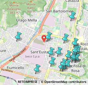 Mappa Via Bainsizza, 25128 Brescia BS, Italia (1.2755)