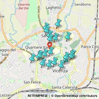 Mappa Via G. Pagliarino, 36100 Vicenza VI, Italia (0.7365)
