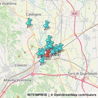 Mappa Via G. Pagliarino, 36100 Vicenza VI, Italia (2.065)