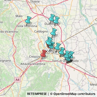 Mappa Viale Bartolomeo D'Alviano, 36100 Vicenza VI, Italia (5.95059)