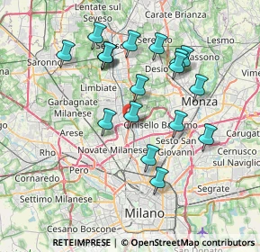 Mappa Via Marmolada 12 G, 20037 Paderno Dugnano MI, Italia (7.04111)