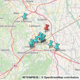 Mappa Via Ippolito Pindemonte, 36100 Vicenza VI, Italia (4.20545)