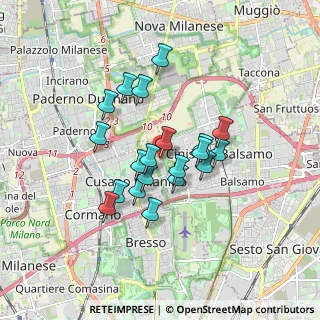 Mappa Via Dalie, 20095 Cusano Milanino MI, Italia (1.36)