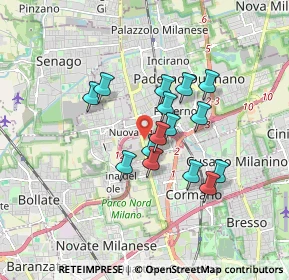 Mappa 20037 Cormano MI, Italia (1.32667)