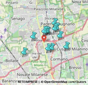 Mappa 20037 Cormano MI, Italia (1.20833)
