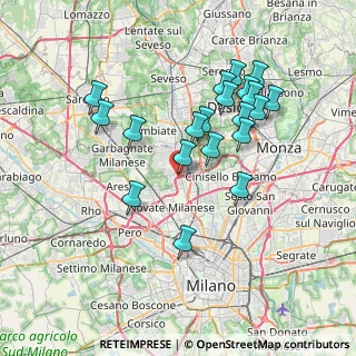 Mappa Via Sauro Nazario, 20037 Paderno Dugnano MI, Italia (6.99)