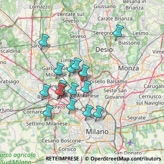 Mappa Via Sauro Nazario, 20037 Paderno Dugnano MI, Italia (6.43688)