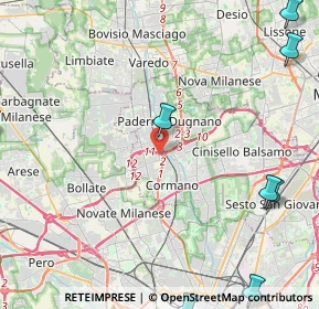 Mappa Unnamed Road, 20037 Paderno Dugnano MI, Italia (7.37091)