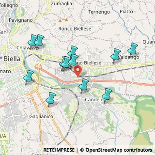 Mappa Via Lungo Cervo, 13856 Vigliano Biellese BI, Italia (1.87333)