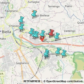 Mappa Via Lungo Cervo, 13856 Vigliano Biellese BI, Italia (1.615)