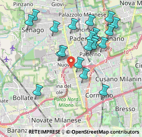 Mappa Via Nazario Sauro, 20037 Paderno Dugnano MI, Italia (1.9065)