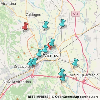 Mappa Stradella dell'Ospedale, 36100 Vicenza VI, Italia (3.87545)