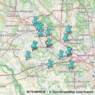 Mappa Piazza della Vittoria, 20015 Parabiago MI, Italia (6.66125)