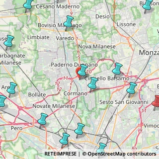 Mappa Via Monte Sabotino, 20095 Cusano Milanino MI, Italia (6.77563)