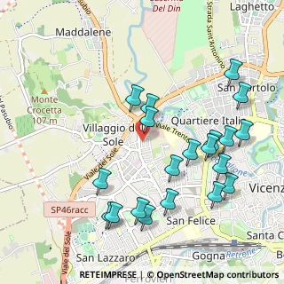 Mappa Viale Guglielmo Pecori Giraldi, 36100 Vicenza VI, Italia (1.109)