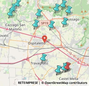 Mappa Via A. Grandi, 25035 Ospitaletto BS, Italia (5.55875)