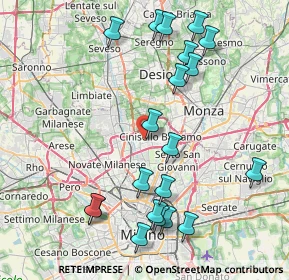 Mappa Via Previdenza, 20095 Cusano Milanino MI, Italia (9.074)