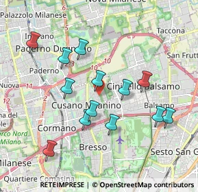 Mappa Via Previdenza, 20095 Cusano Milanino MI, Italia (1.81615)