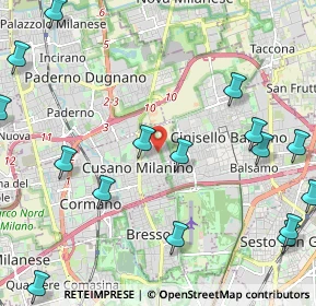 Mappa Via Previdenza, 20095 Cusano Milanino MI, Italia (3.07778)