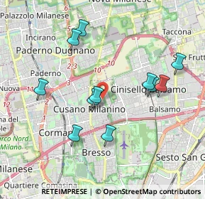 Mappa Via Previdenza, 20095 Cusano Milanino MI, Italia (1.85727)