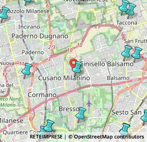 Mappa Via Previdenza, 20095 Cusano Milanino MI, Italia (3.5525)