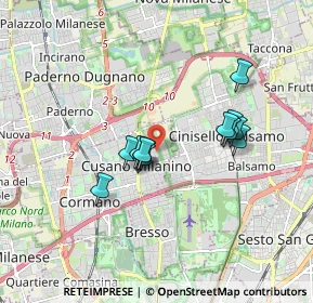 Mappa Via Previdenza, 20095 Cusano Milanino MI, Italia (1.40833)