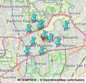 Mappa Via Previdenza, 20095 Cusano Milanino MI, Italia (1.30818)