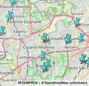 Mappa Via Previdenza, 20095 Cusano Milanino MI, Italia (2.89688)